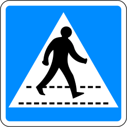 Crossing for pedestrians.
