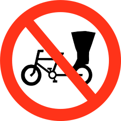 Rickshaws interdits.