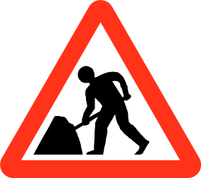 Warning for roadworks.
