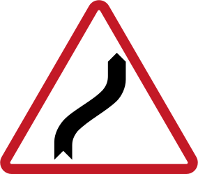 Warnung vor einer Kurve nach rechts.