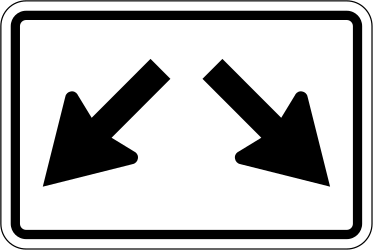 Links of rechts passeren verplicht.