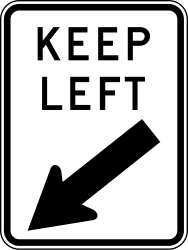 Pasar por la izquierda obligatorio.