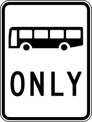 Mandatory lane for buses.