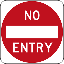 Entrée interdite (route à sens unique).