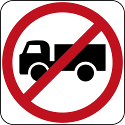 Camions interdits.