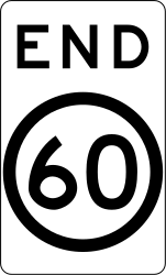 End of the speed limit.