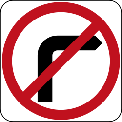 É proibido virar à direita.