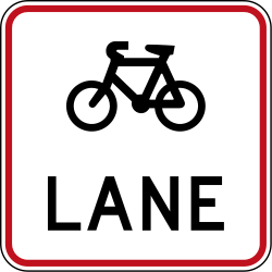 Lane for cyclists.