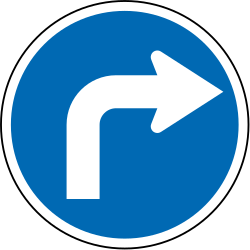 Girar a la derecha obligatorio.