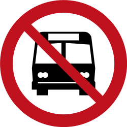 Busse verboten.