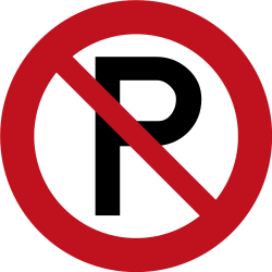 Prohibido estacionamiento.