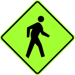 Warning for pedestrians.