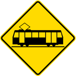 Предупреждение для трамваев.