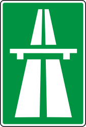 Begin of a motorway.