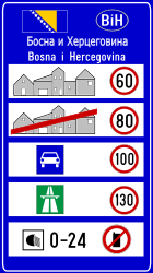 Limites de velocidade nacionais.