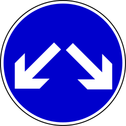 Soldan veya sağdan geçmek zorunludur.