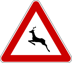 Предупреждение о скрещивании оленей.