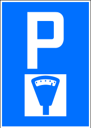 Parking only allowed if you pay.