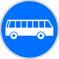 Mandatory lane for buses.
