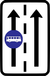 Lane for buses.