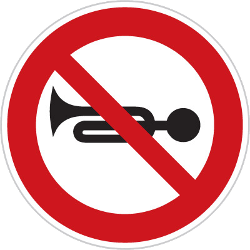 Using the horn prohibited.