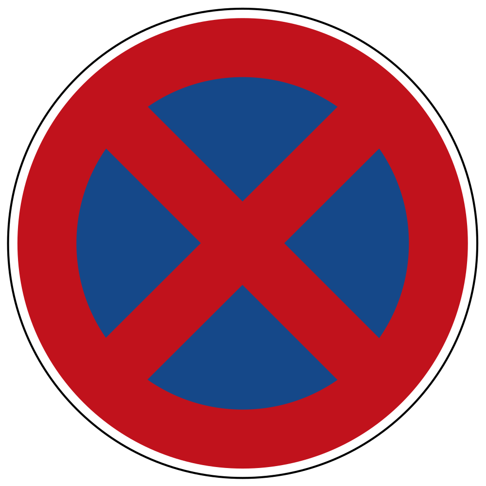 Stationnement et arrêt interdits.