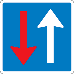 End of the priority road.