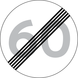 End of the speed limit.