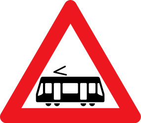 Warning for trams.