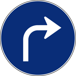 Girar a la derecha obligatorio.