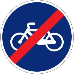 End of the path for cyclists.