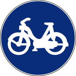 Mandatory path for mopeds.