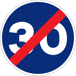 End of the minimum speed.