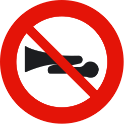 É proibido usar a buzina.
