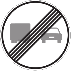 End of the overtaking prohibition for trucks.