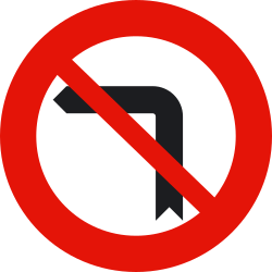Está prohibido girar a la izquierda.