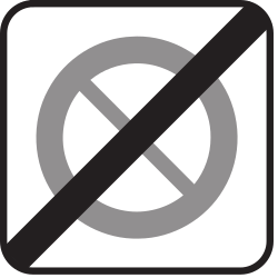 Ende der Zone, in der das Parken verboten ist.