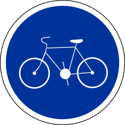 Obligatorischer Weg für Radfahrer.