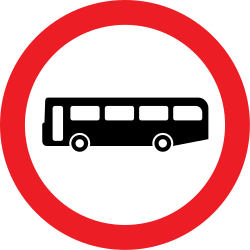 Bus interdits.