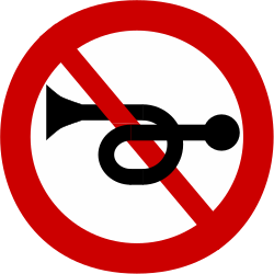 É proibido usar a buzina.