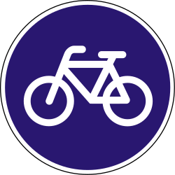 Caminho para ciclistas obrigatório.