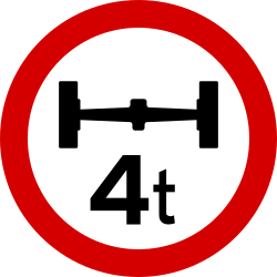 Vehicles heavier than indicated prohibited.