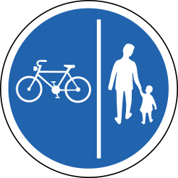 歩行者とサイクリストのための必須の分割されたパス。