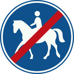 End of the path for equestrians.
