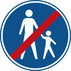 End of the path for pedestrians.