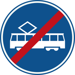 End of the lane for trams.