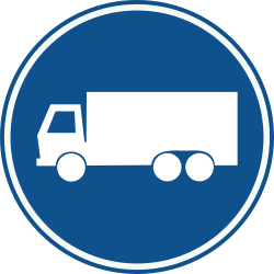 Mandatory lane for trucks.