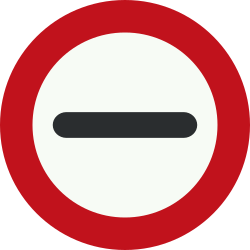 Entry prohibited (checkpoint).