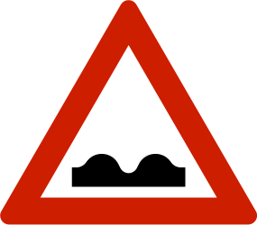Warning for a bad road surface.