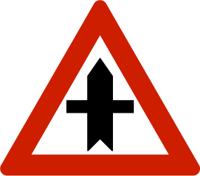 Warning for a roundabout.